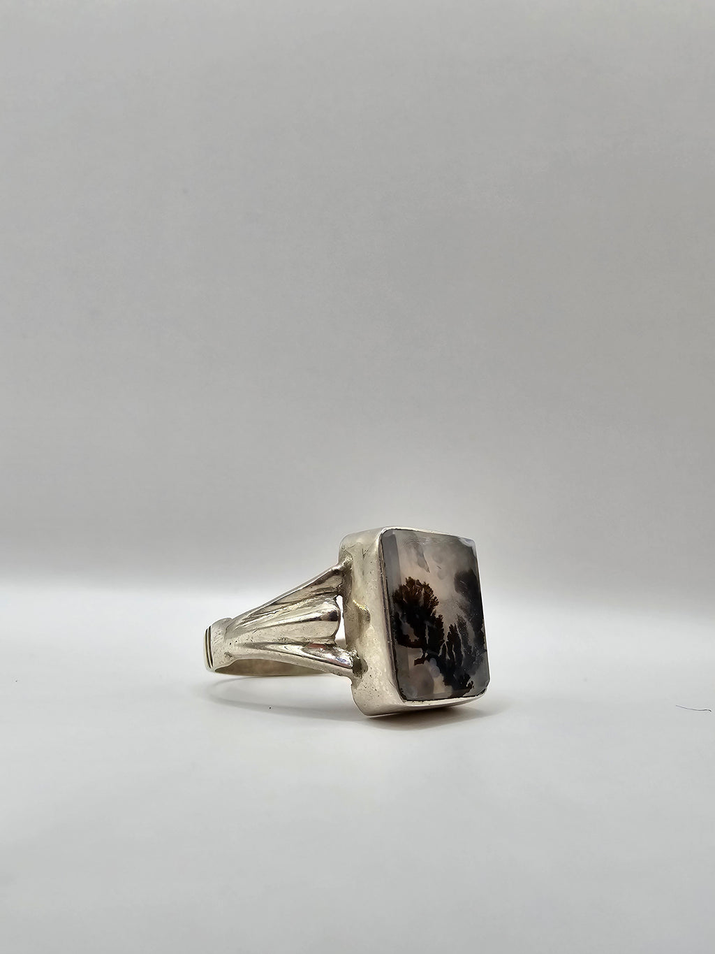 Agate and 925 Silver Ring