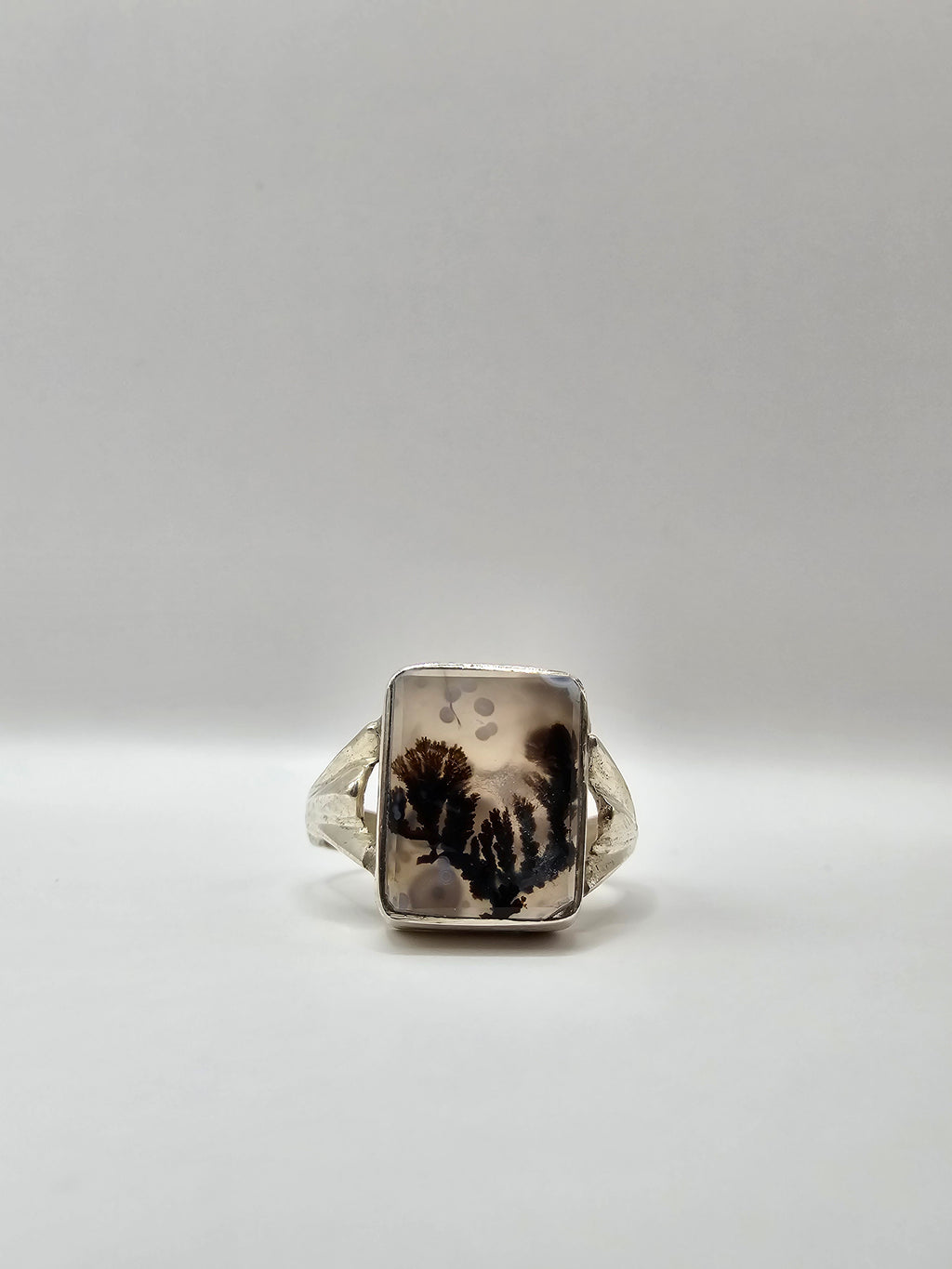 Agate and 925 Silver Ring