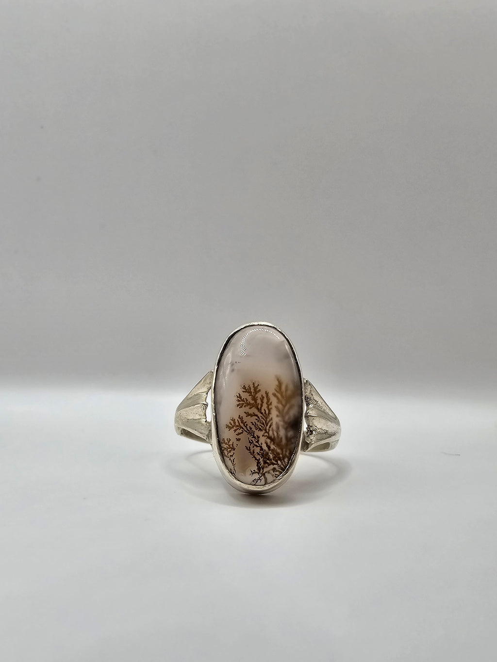 Agate and 925 Silver Ring