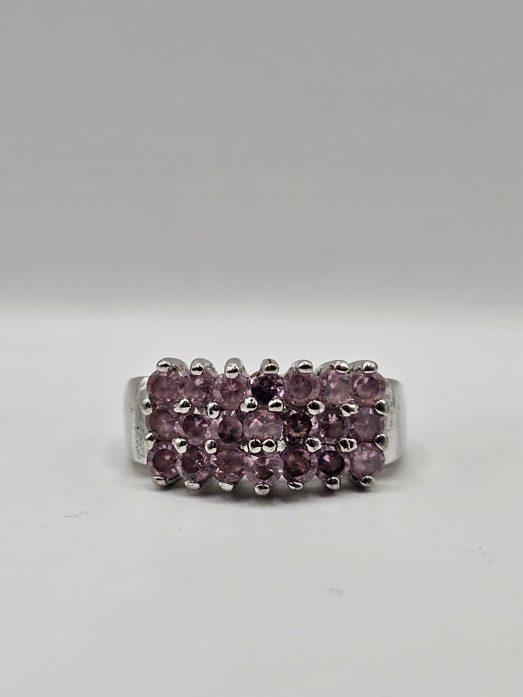 Pink Stone & 18 ct White Gold Band