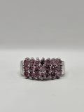Pink Stone & 18 ct White Gold Band